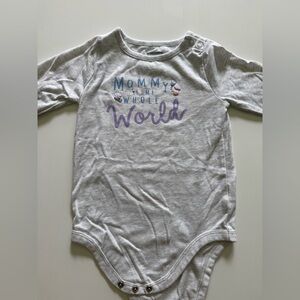Gray Long Sleeve Baby Onesie